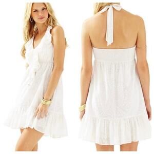 lilly pulitzer - NWT arabella dress mini halter ruffle trim sea urchin print